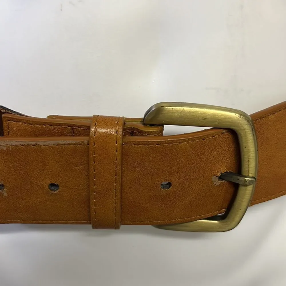 Steve Madden Women’s Braided Two-Tone Brown Belt- Large
